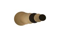 Rond en carton couleur or / noir Ø 180mm x 100 Firplast
