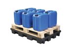 EMP - Plate-forme de rétention plastique 120L - Polyéthylène recyclé 30% - Charge 1000kg - Éco-responsable
