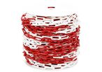 Novap - Chaîne de signalisation plastique 50m - Rouge/Blanc 8mm - Idéale pour parking