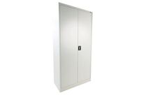 Manutan Expert - Armoire de ménage et entretien à monter - Acier Gris Clair - 6 Compartiments - Fermeture à clé - 1800x900x450mm