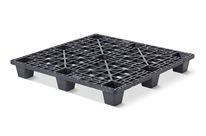 Palette Plastique légère QP1212LR9FR - 9 pieds emboitables | Plateau ajouré