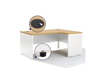 Bureau d'angle piètement plein