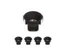 Pack de 5 - Spot LED Encastrable 9W IP44 Dimmable CCT Ø85.5mm - Noir