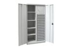 Armoire haute d'atelier à séparation médiane