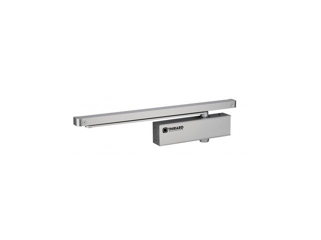 THIRARD - Ferme-porte hydraulique design réversible argent avec bras coulisse antivandalisme force 3