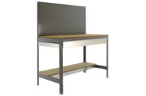 Etabli d&amp;#039;atelier à 2 niveaux avec porte outils et 1 tiroir