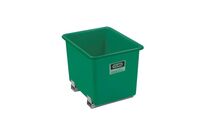 Bac PFV vert 1 500 l + fourreaux - Résistant aux huiles, fioul, gasoil, produits chimiques -