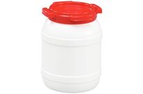 Curtec - Baril 6L Grande Ouverture Homologué UN - Usage Alimentaire - Polyéthylène Haute Densité - Blanc Rouge