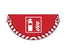 CEP - Autocollant Sol Extincteur PVC Rouge Demi-cercle 700mm - Signalisation Incendie Adhésif