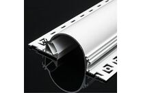 Profilé Aluminium Encastrable Arrondi 2M pour Faux Plafond Éclairage Indirect