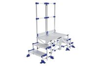 Tubesca-Comabi - Passerelle Meca Modul 3 marches Aluminium - Usage intensif - Charge 200kg - Hauteur travail 2.58m