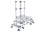 Tubesca-Comabi - Passerelle Meca Modul 3 marches Aluminium - Usage intensif - Charge 200kg - Hauteur travail 2.58m