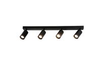Plafonnier 4 Spots Orientables pour Ampoule GU10 - Noir