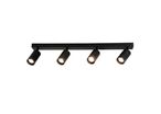 Plafonnier 4 Spots Orientables pour Ampoule GU10 - Noir