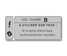 Panneau lutte incendie classe feu B CO2