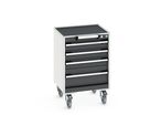 Caisson mobile CUBIO 4 ou 5 tiroirs - Hauteur 785/790 mm
