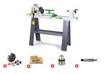 Pack tour à bois 306x900mm + mandrin 100 mm + jeu 8 burins + mandrin à couronne + abre Holzstar Holzstar DB900 PACK