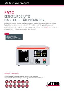 F620 | testeur étanchéité - Contrôle de fuite