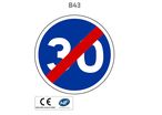 Panneau B43 Fin de vitesse minimale obligatoire