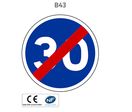 Panneau B43 Fin de vitesse minimale obligatoire