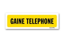 Panneau gaine teléphone - Fond jaune