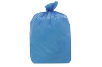 Sac-poubelle HDPE Bleu 168L - 35 microns - Résistant et Écologique - Idéal Déchets Courants