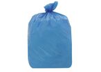 Sac-poubelle HDPE Bleu 168L - 35 microns - Résistant et Écologique - Idéal Déchets Courants