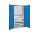 Sofame - Armoire haute pour outillage - 3 tiroirs - Acier Gris/Bleu - Charge 500kg - Éco-responsable