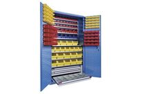 Thurmetall - Armoire de Rangement 146 Bacs - 110x62x195 cm Bleu - Acier Robuste, 9 Tablettes, 5 Ans Garantie