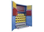 Thurmetall - Armoire de Rangement 146 Bacs - 110x62x195 cm Bleu - Acier Robuste, 9 Tablettes, 5 Ans Garantie
