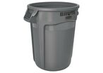 Rubbermaid - Conteneur Rond 76L Gris - Usage Alimentaire HACCP NSF - Polyéthylène Robuste