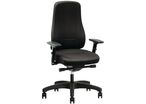 Interstuhl - Chaise de bureau Younico 2456 Noir - Dossier Haut, Accoudoirs Réglables, Assise Tissu, Mécanisme Synchrone, Charge Max 110kg