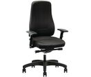 Interstuhl - Chaise de bureau Younico 2456 Noir - Dossier Haut, Accoudoirs Réglables, Assise Tissu, Mécanisme Synchrone, Charge Max 110kg