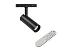 Kit Spot LED sur Rail Magnétique 48V 12W Orientable Noir + Télécommande - Blanc Neutre 4000K -