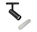 Kit Spot LED sur Rail Magnétique 48V 12W Orientable Noir + Télécommande - Blanc Neutre 4000K -