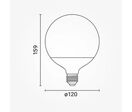 Pack de 5 - Ampoule E27 LED 18W 220V G120 270° - Blanc Froid 6000K - 8000K