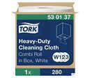 Tork - Chiffon Non-Tissé Blanc Uni-Box - Bobine 280 formats - 38 cm - Usage Alimentaire, Éco-responsable