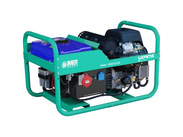 Groupe électrogène essence OHV Tristar 12500 XL21 avec DE - 15 kVA - 400 V - Worms Robin IMER