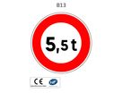 Panneau B13 Limitation de tonnage