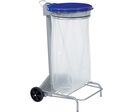 Manutan Expert - Support Sac Poubelle 110L Mobile Bleu - Tri Sélectif Intérieur - Acier Poudré Anti-UV