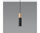 Suspension Lampe Bois Noire pour Ampoule GU10