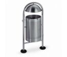Poubelle d'extérieur en inox poli