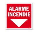 Panneau alarme incendie - flèche vers le bas