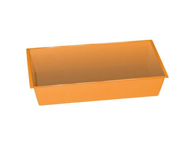 Manutan Expert - Bac de rétention métallique 75L Orange - Acier laqué - Rétention eau &amp; hydrocarbures - 870x580x145mm