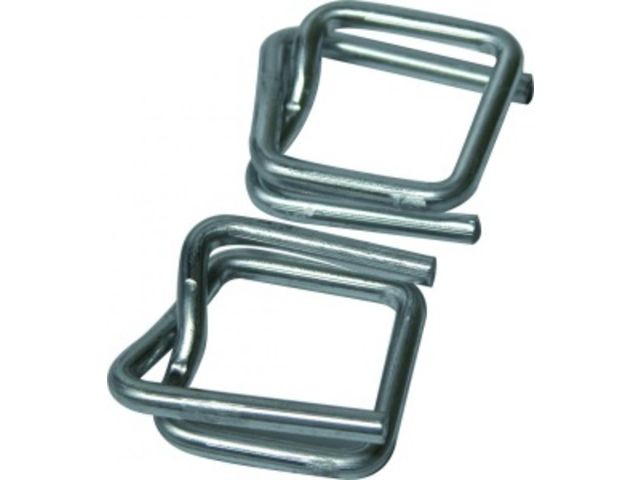 Carton boucles métal pour cerclage feuillard plastique ou textile