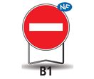 Panneau "sens interdit" - type b650, classe t1  : 524402