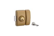 THIRARD - Verrou pour porte d'entrée vitrée Universel 5 goup. 45 mm bronze 3 clés