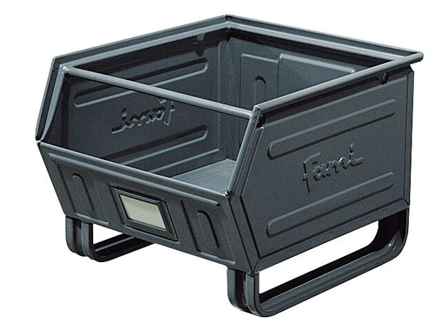 Bac à bec métallique verni à patins 63 litres