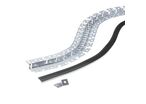Profilé Aluminium Flexible 2M Cache Opaque Noir