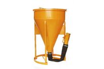 Benne à tuyau à fermeture par clapet